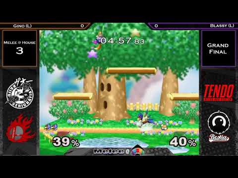 Melee @ House #3 SSBM - Gino (Falco) vs Blassy (Fox) - Smash Melee Grand Final