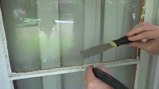 Easiest way to remove window glazing