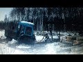 Belarus Mtz 82 forest tractor stuck in ice 01