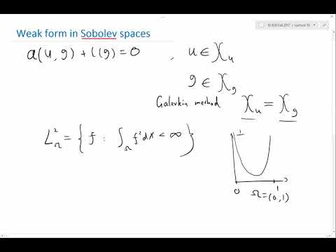 General weak form in Sobolev spaces and finite element method