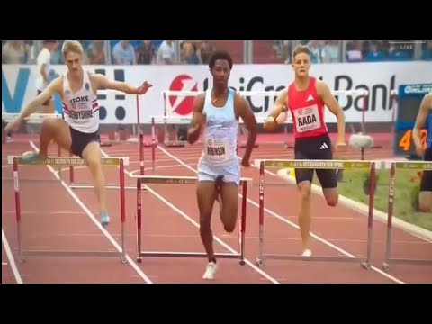 Chris Robinson Wins 400m Hurdles Despite Wardrobe Malfunction At Golden Spike