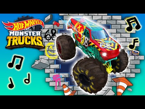 SONG REMIX 🎶 | Live Fast Crush Hard 😎 ft. Monster Truck DEMO DERBY! | Hot Wheels