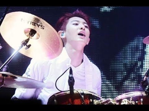 [Fancam]  EXO Chanyeol Show Drum skill  Solo The  lost planet 140523
