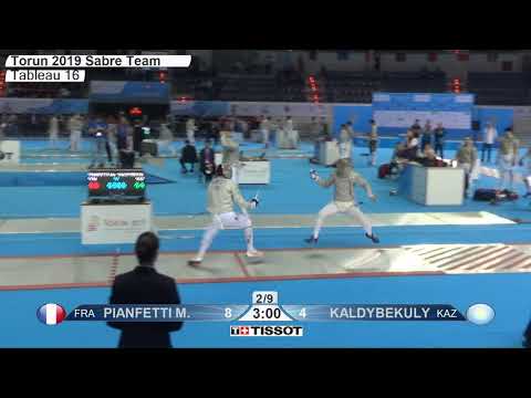 2019 234 T16 04 M S Team Juniors Torun POL WCH RED KAZAKHSTAN KAZ vs FRANCE FRA