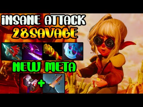 EPIC 28SAVAGE - INSANE MULTISHOT ATTACK - INTENSE CARRY SNAPFIRE - DOTA 2 GAMEPLAY