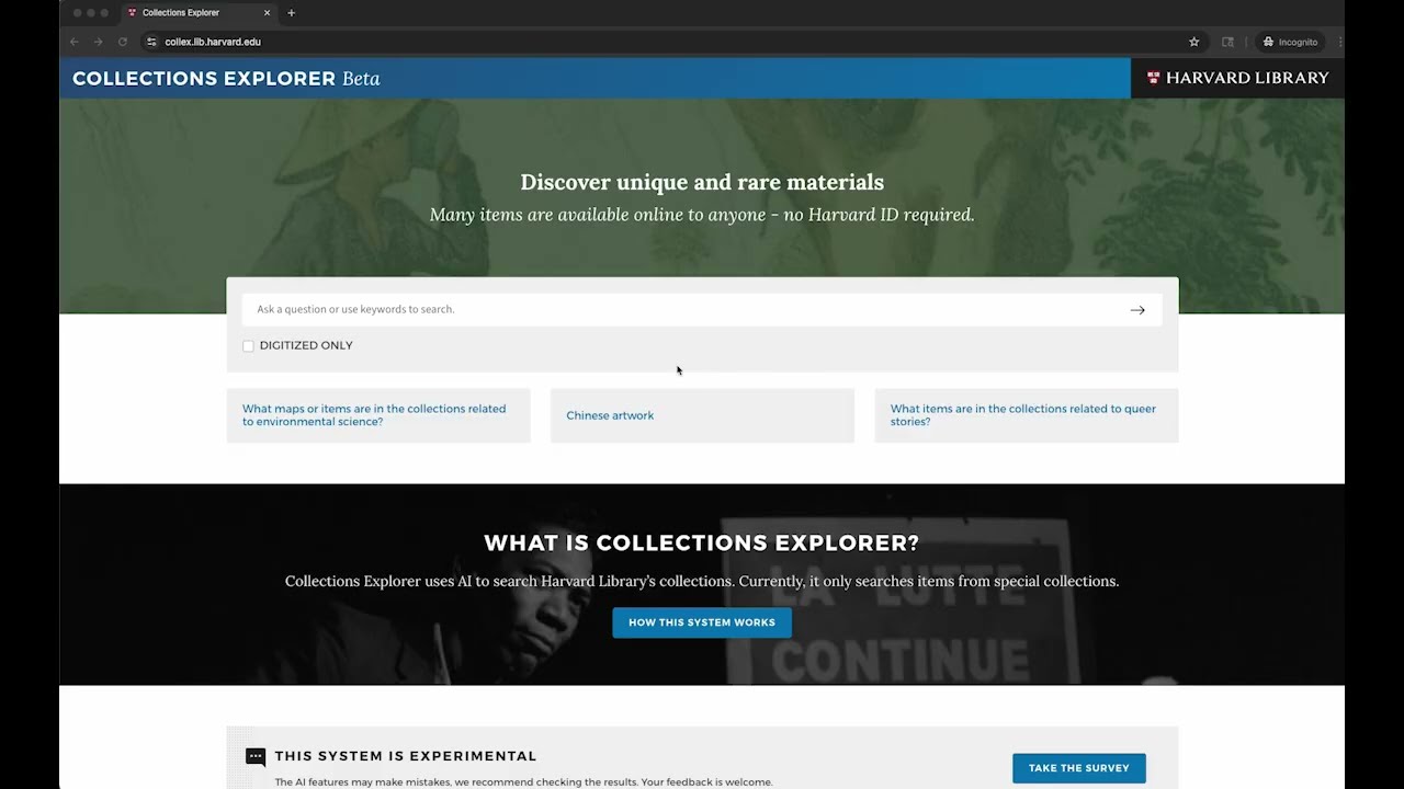Collections Explorer Demo: Fall 2025