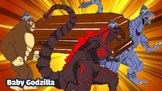 Baby godzilla & Mecha Godzilla & King Kong & Shin Godzilla || Coffin Dance Song Meme Cover