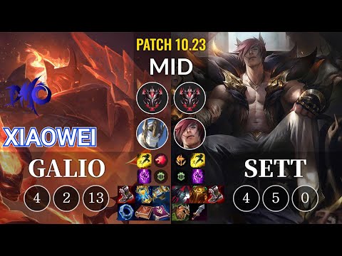 DMO Xiaowei Galio vs Sett Mid - KR Patch 10.23