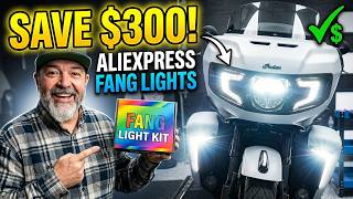 I Saved $300 on Fang Lights! AliExpress Fang Light Install on My Indian Pursuit