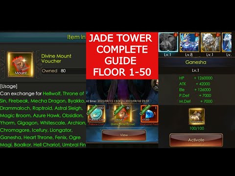 Jade Tower Complete Guide Floor 1-50 | Gold Mount Activation | Legacy of Discord-FuriousWings