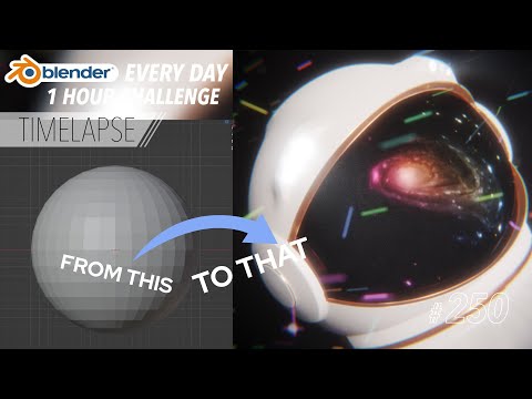 Modeling a Spacesuit from a Sphere - Blender Every Day #250
