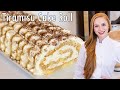 AMAZING Tiramisu Cake Roll With Italian Mascarpone Frosting