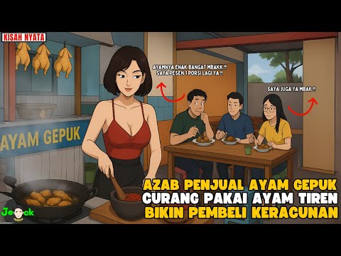 AZAB PENJUAL AYAM GEPUK CURANG PAKAI AYAM TIREN BIKIN PEMBELI KERACUNAN || ANIMASI AZAB