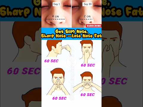 Lose Nose Fat - Get Slim Nose | Nose Reshaping Exercise | Nose Slimming, Sharp Nose, Nose Exercise👃🏽