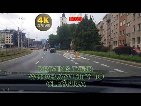 Driving Tour 🚙 4k  Wrocław City to Oleśnica