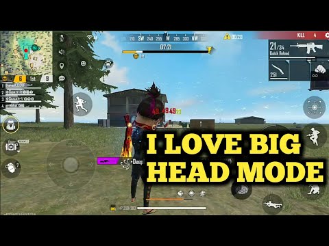 FREE FIRE BEST BIG HEAD MODE GAME PLAY FREE FIRE OP BIG HEAD MODE GAMEPLAY MUST WATCH 🔥