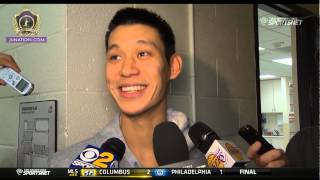 Jeremy Lin Inverview - Jokes about his upcoming game against the Rockets 10.26.14