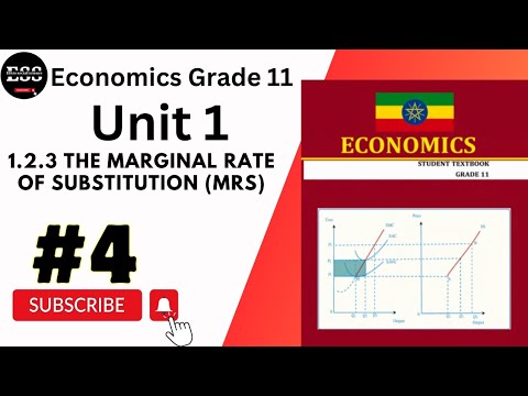 Ethiopian Economics Grade 11 New Curriculum Unit 1 #part4/ The Marginal Rate of Substitution (MRS)