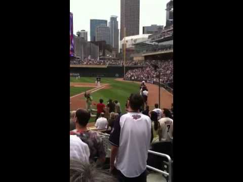 Catchpenny sings anthem at Twins-Brewers game June 17 2012