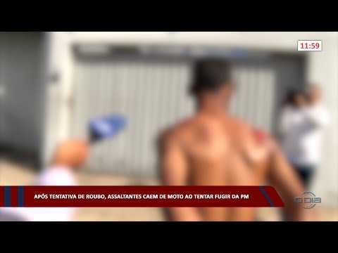 Após tentativa de roubo, assaltantes caem de moto ao tentar fugir da PM 13 04 2023