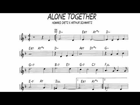 Alone together - play along backing track with chart (real instruments)