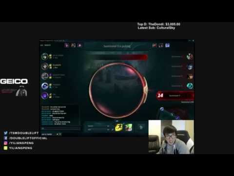 Doublelift's reaction on Imaqtpie vs Faker on Mid