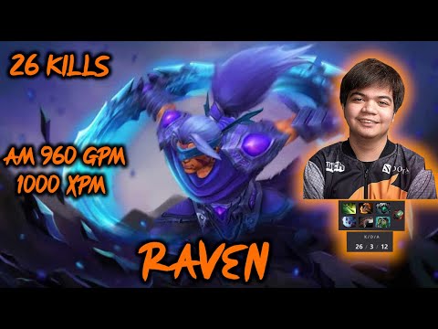 FNATIC.RAVEN INSANE 26 KILLS 960 GPM 1000 XPM ANTIMAGE Sea 11k mmr Pro dota2 7.28c fullgameplay