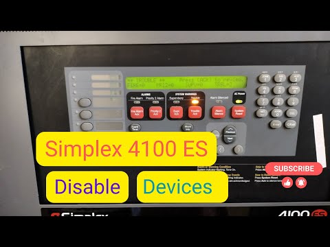 How To Disable Devices in Simplex 4100es Fire Alarm Panel