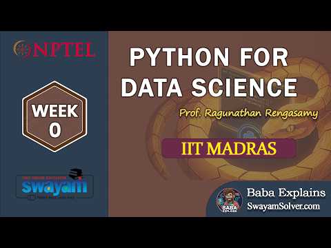 NPTEL Python for Data Science Week 0 Assignment Answers 2026 | Practice Quiz Solution