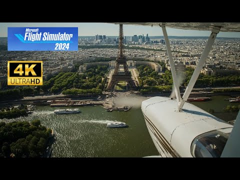 Epic Cessna Adventure | Microsoft Flight Simulator 2024 Brussels to Eiffel Tower 4K
