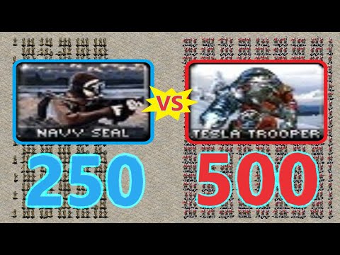 Navy Seals vs Tesla Troopers - Same Cost - Red Alert 2