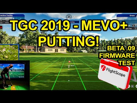 , title : 'TGC 2019 Golf Simulator - Putting on the Flightscope MEVO Plus - First Look - BETA Test'