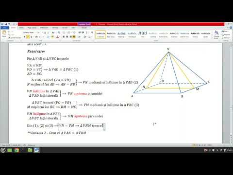 Problemă rezolvată la piramida patrulateră