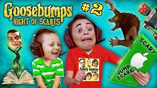 WEREWOLF KNOCKED OFF MIKE&#39;s HEAD 🎃@AHHH!@#%👻! GOOSEBUMPS NIGHT OF JUMP SCARES #2 (w/ FGTEEV Chase)