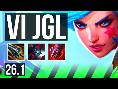 VI vs EKKO (JGL) | 41K damage | KR Grandmaster | 26.1