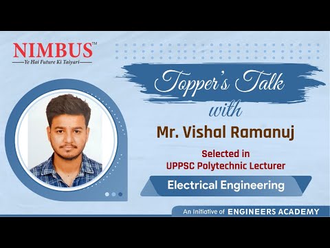 Toppers Talk | Congratulations Mr. Vishal Ramanuj Selected In UPPSC Polytechnic Lecturer | EE #EA