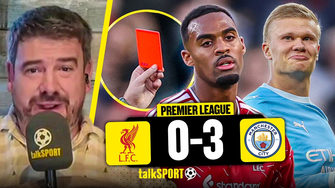 "NEVER BEEN A BOOKING!" Alex Crook DISAGREES with Gravenberch's red card vs Man City!