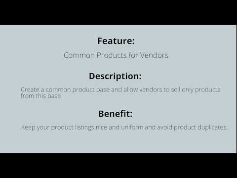 One Product for Different Vendors in CS-Cart Multi-Vendor Marketplace