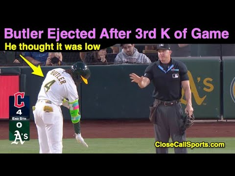 E80 - Lawrence Butler Ejected After Pointing Low to Ryan Blakney's K3 Call in  3rd Strikeout of Game