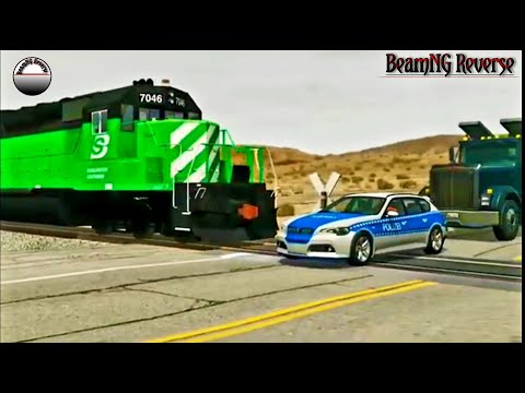 Trains vs Cars Crashes Reverse - BeamNG Drive
