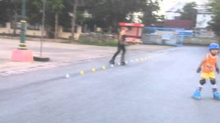 preview picture of video 'Myanmar skate slalom seba  (9D)...'