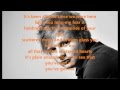Ed Sheeran - I'm glad I'm not you (lyrics ...