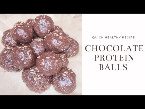 No-Bake Chocolate Chip Protein Balls | QUICK HEALTHY RECIPE TO MAKE IN 15 MINUTES