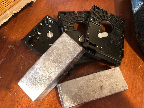 Monday Meltdown!  Aluminum Ingots / bars from Hard Drives Trash to Treasure! - Moose Scrapper #323