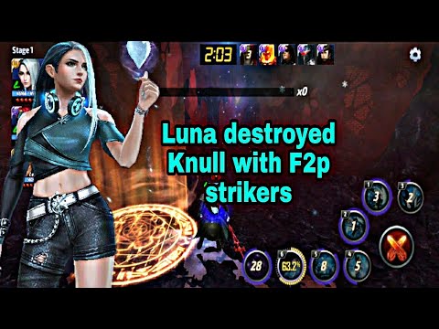 Luna Destroyed Knull With  F2p Strikers - Marvel Future  Fight