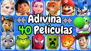 ¡Adivina 40 PELÍCULAS Por La CANCIÓN!😮30 MINUTOS😱Guerreras K Pop😍Moana🌺Netflix🎬¡Adivina La Película!
