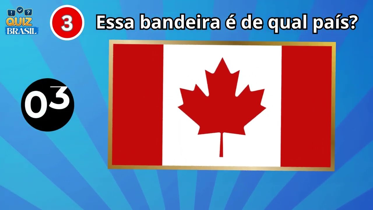 QUIZ Brasil -  Adivinhe quais as bandeiras de 30 países