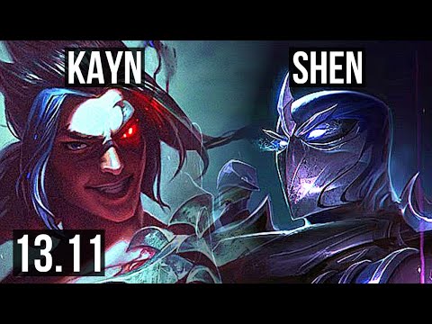KAYN vs SHEN (TOP) | 900+ games, 3/2/7 | KR Master | 13.11