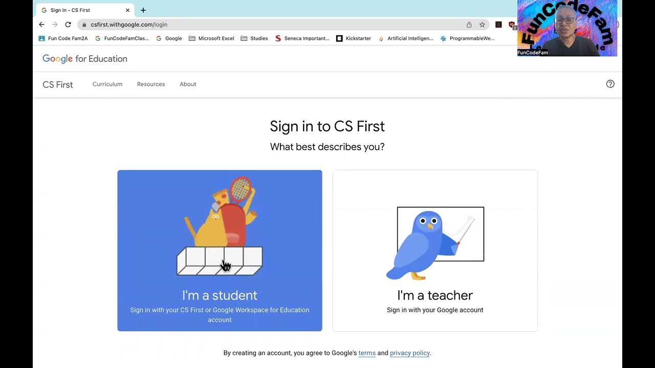 Getting started with Google CS First - Student Edition