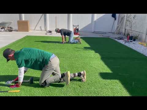 Laying and Nailing Artificial Grass | How to Install Artificial Turf